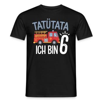 6e anniversaire de la brigade de pompiers de Tatütata - T-shirt homme - noir - Devant - AI Model Male 178 light (178cm)