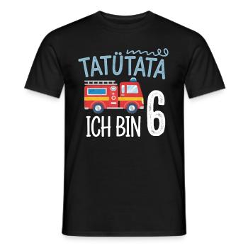 6e anniversaire de la brigade de pompiers de Tatütata - T-shirt homme - noir - Devant - AI Model Male 178 light (178cm)