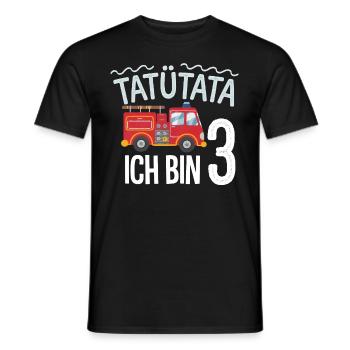 3e anniversaire de la brigade de pompiers de Tatütata - T-shirt homme - noir - Devant - AI Model Male 178 light (178cm)