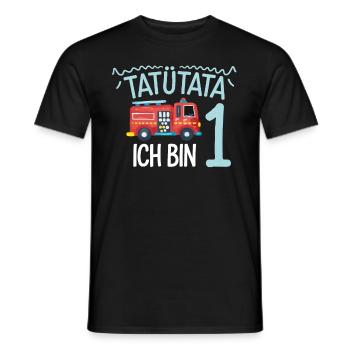 1er anniversaire de la brigade de pompiers de Tatütata - T-shirt homme - noir - Devant - AI Model Male 178 light (178cm)