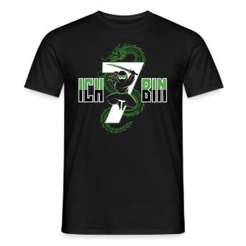 T-shirt d’anniversaire Ninja J’ai 7 ans - T-shirt homme - noir - Devant - AI Model Male 178 light (178cm)