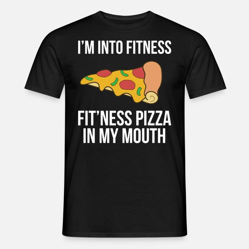 Pizza - Männer T-Shirt - Schwarz