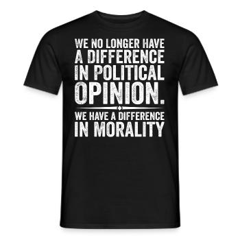 Wir haben keine politischen Meinungsverschiedenheiten mehr - Männer T-Shirt - Schwarz - Vorne - AI Model Male 178 light (178cm)