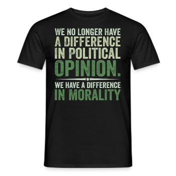 Wir haben keine politischen Meinungsverschiedenheiten mehr - Männer T-Shirt - Schwarz - Vorne - AI Model Male 178 light (178cm)