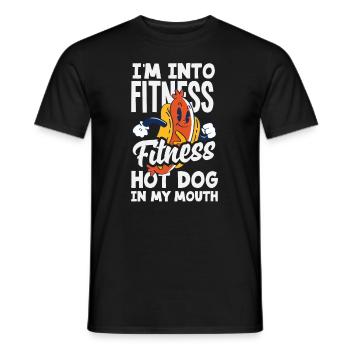 I'm into hot dog fitness fun - Men's T-Shirt - black - Front - AI Model Male 178 light (178cm)