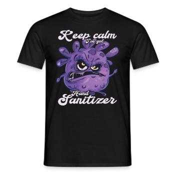 Hand sanitizer Hand washing - Men's T-Shirt - black - Front - AI Model Male 178 light (178cm)