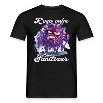 Hand sanitizer Hand washing - Men's T-Shirt - black - Front - AI Model Male 178 light (178cm)