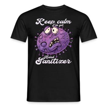 Hand sanitizer Hand washing - Men's T-Shirt - black - Front - AI Model Male 178 light (178cm)