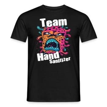 Hand sanitizer Hand washing - Men's T-Shirt - black - Front - AI Model Male 178 light (178cm)