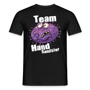 Hand sanitizer Hand washing - Men's T-Shirt - black - Front - AI Model Male 178 light (178cm)