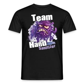 Hand sanitizer Hand washing - Men's T-Shirt - black - Front - AI Model Male 178 light (178cm)