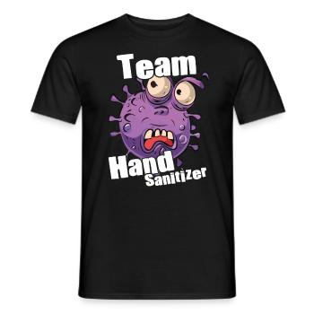 Hand sanitizer Hand washing - Men's T-Shirt - black - Front - AI Model Male 178 light (178cm)