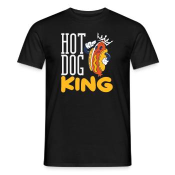 Hot Dog King for Snack Lovers - Men's T-Shirt - black - Front - AI Model Male 178 light (178cm)