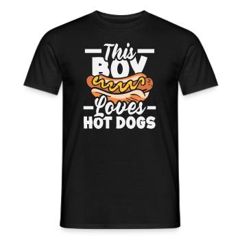 This Boy Loves Hot Dogs - Men's T-Shirt - black - Front - AI Model Male 178 light (178cm)