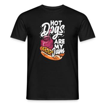 Hot Dogs Are My Thing Slogan - Men's T-Shirt - black - Front - AI Model Male 178 light (178cm)