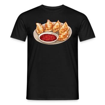 RF Chinese Food Crab Rangoon Meme Funny - Men's T-Shirt - black - Front - AI Model Male 178 light (178cm)
