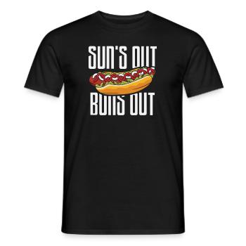 Sun Shine Hot Dog Fun - Men's T-Shirt - black - Front - AI Model Male 178 light (178cm)
