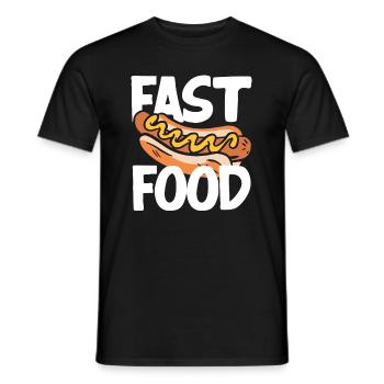Conception d’amateur de restauration rapide hot-dog - T-shirt homme - noir - Devant - AI Model Male 178 light (178cm)