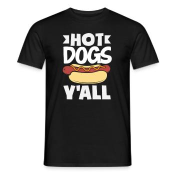 Hot Dogs Y'All Fun For You - Men's T-Shirt - black - Front - AI Model Male 178 light (178cm)