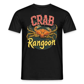 RF Chinese Food Crab Rangoon Meme Funny - Men's T-Shirt - black - Front - AI Model Male 178 light (178cm)