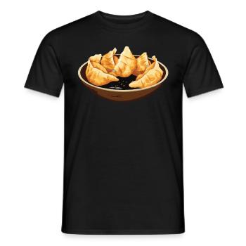 RF Chinese Food Crab Rangoon Meme Funny - Men's T-Shirt - black - Front - AI Model Male 178 light (178cm)