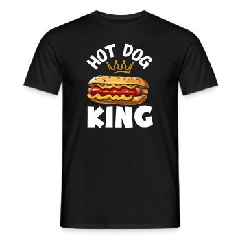 Hot Dog King Coronation Food Fun - T-shirt homme - noir - Devant - AI Model Male 178 light (178cm)
