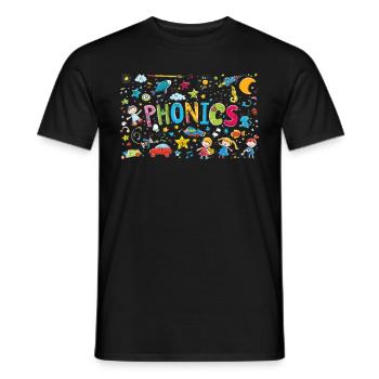 phonemisPhonemische Bewusstseinswissenschaft - Männer T-Shirt - Schwarz - Vorne - AI Model Male 178 light (178cm)