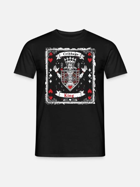 Cribbage King Graphic Lustiges Cribbage - Männer T-Shirt - Schwarz