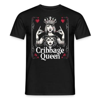 Cribbage Queen Graphic Lustiges Cribbage - Männer T-Shirt - Schwarz - Vorne - AI Model Male 178 light (178cm)