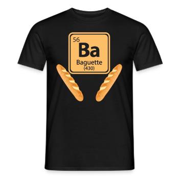 Baguette Element Funny Periodic Table - Men's T-Shirt - black - Front - AI Model Male 178 light (178cm)