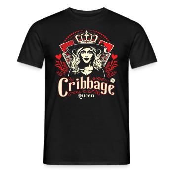 Cribbage Queen Graphic Lustiges Cribbage - Männer T-Shirt - Schwarz - Vorne - AI Model Male 178 light (178cm)