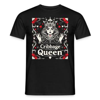 Cribbage Queen Graphic Lustiges Cribbage - Männer T-Shirt - Schwarz - Vorne - AI Model Male 178 light (178cm)