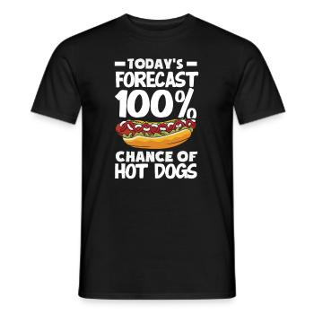 Prédiction du jour : 100% hot-dog - T-shirt homme - noir - Devant - AI Model Male 178 light (178cm)
