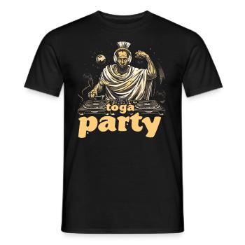 Tenue de fête Toga drôle - T-shirt homme - noir - Devant - AI Model Male 178 light (178cm)