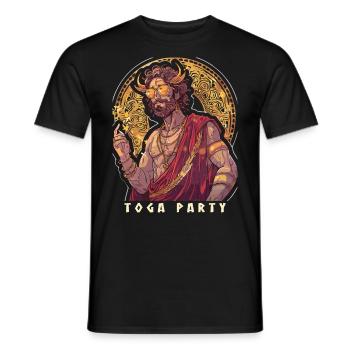 Tenue de fête Toga drôle - T-shirt homme - noir - Devant - AI Model Male 178 light (178cm)