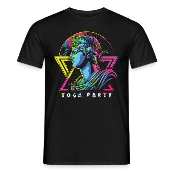 Tenue de fête Toga drôle - T-shirt homme - noir - Devant - AI Model Male 178 light (178cm)