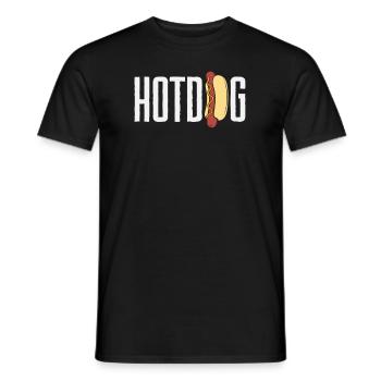 Hot Dog Lover Design Funny Style - Men's T-Shirt - black - Front - AI Model Male 178 light (178cm)