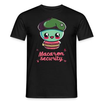 Amateurs de macarons Macaron Baker - T-shirt homme - noir - Devant - AI Model Male 178 light (178cm)