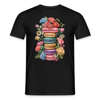 Amateurs de macarons Macaron Baker - T-shirt homme - noir - Devant - AI Model Male 178 light (178cm)