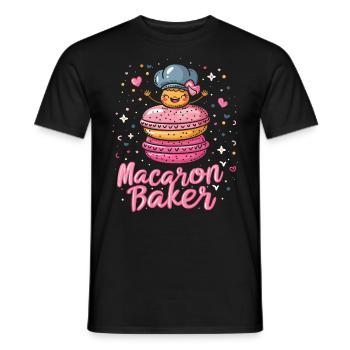 Amateurs de macarons Macaron Baker - T-shirt homme - noir - Devant - AI Model Male 178 light (178cm)