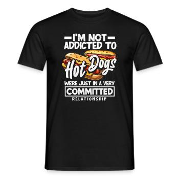 Hot Dogs : Relation dévotionnelle - T-shirt homme - noir - Devant - AI Model Male 178 light (178cm)