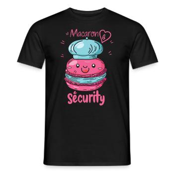 Amateurs de macarons Macaron Baker - T-shirt homme - noir - Devant - AI Model Male 178 light (178cm)
