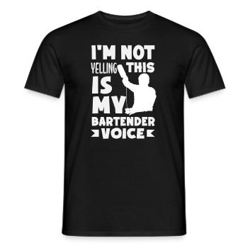 Funny Bartender Saying Bartender Gift - Men's T-Shirt - black - Front - AI Model Male 178 light (178cm)