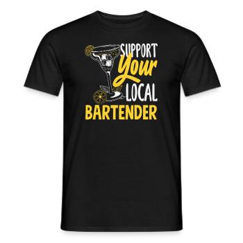Lustiger Barkeeper Spruch Barkeeper Geschenk - Männer T-Shirt - Schwarz - Vorne - AI Model Male 178 light (178cm)