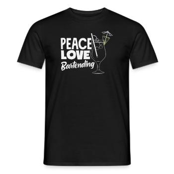 Funny Bartender Saying Bartender Gift - Men's T-Shirt - black - Front - AI Model Male 178 light (178cm)
