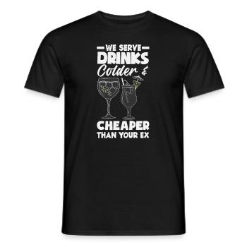 Funny Bartender Saying Bartender Gift - Men's T-Shirt - black - Front - AI Model Male 178 light (178cm)