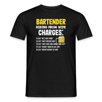Lustiger Barkeeper Spruch Barkeeper Geschenk - Männer T-Shirt - Schwarz - Vorne - AI Model Male 178 light (178cm)