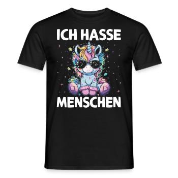 Licorne mignonne, licornes colorées - T-shirt homme - noir - Devant - AI Model Male 178 light (178cm)