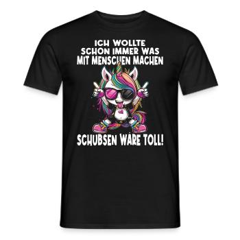 Licorne mignonne, licornes colorées - T-shirt homme - noir - Devant - AI Model Male 178 light (178cm)