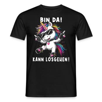 Licorne mignonne, licornes colorées - T-shirt homme - noir - Devant - AI Model Male 178 light (178cm)